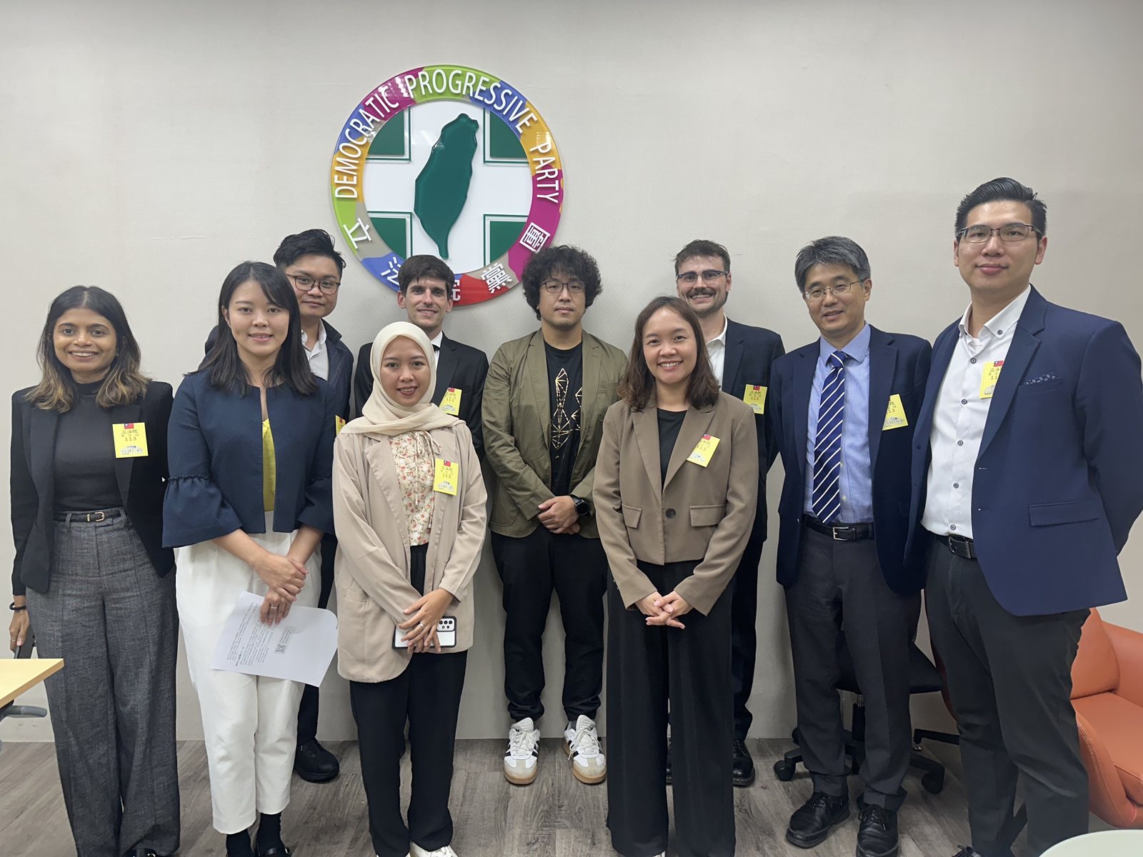 Delegation visiting a party caucus at the Legislative Yuan, Taipei, November 2024