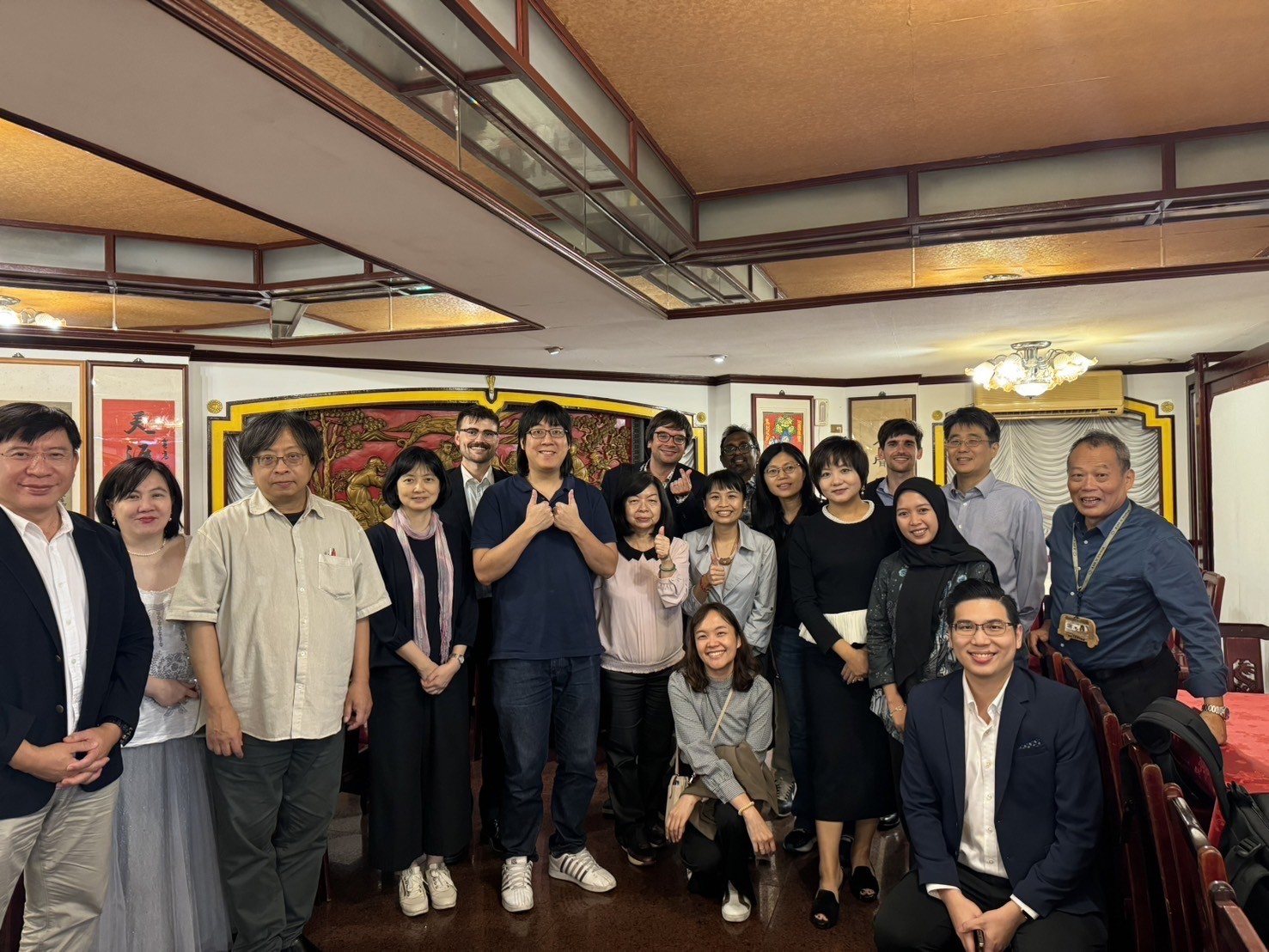 Workshop participants at dinner in Taipei, November 2024